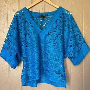 White House Black market v-neck lace kimono